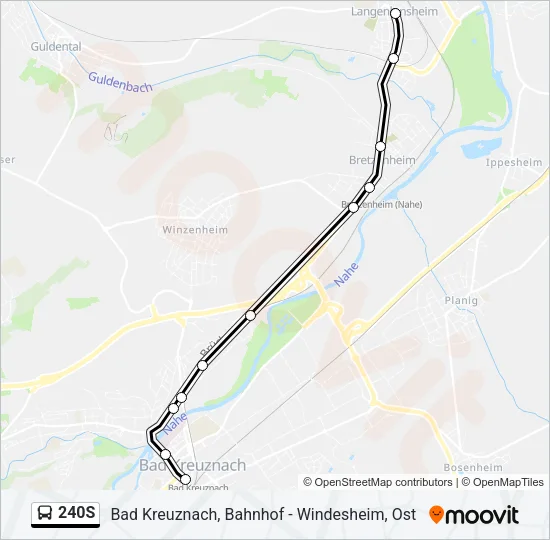 240S Bus Line Map