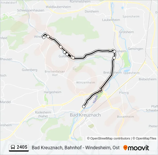 240S Bus Line Map