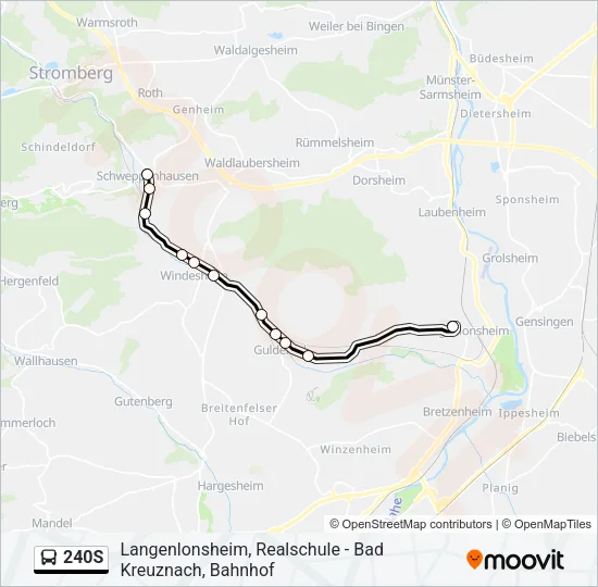 240S Bus Line Map