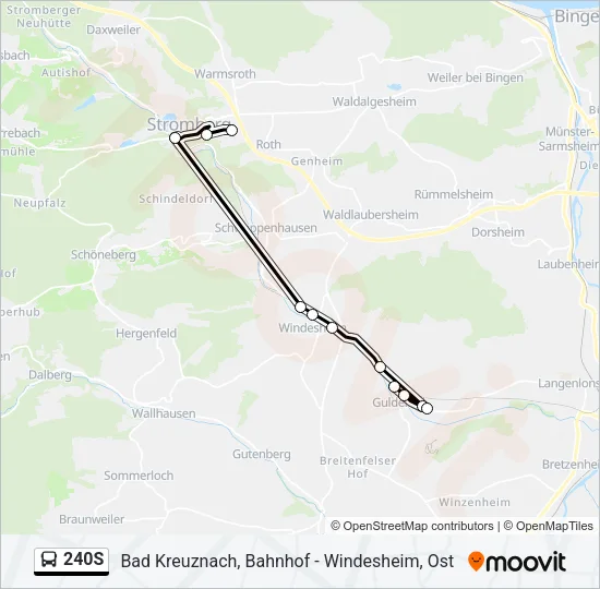 240S Bus Line Map