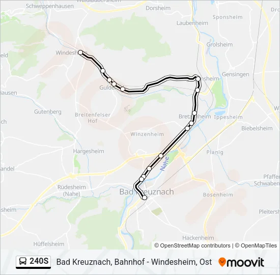 240S Bus Line Map