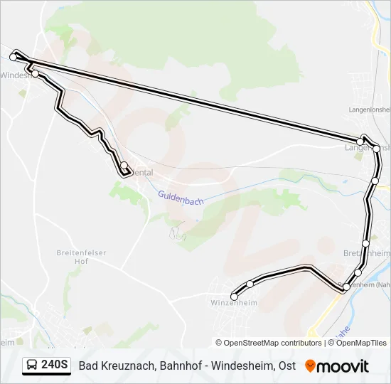 240S Bus Line Map