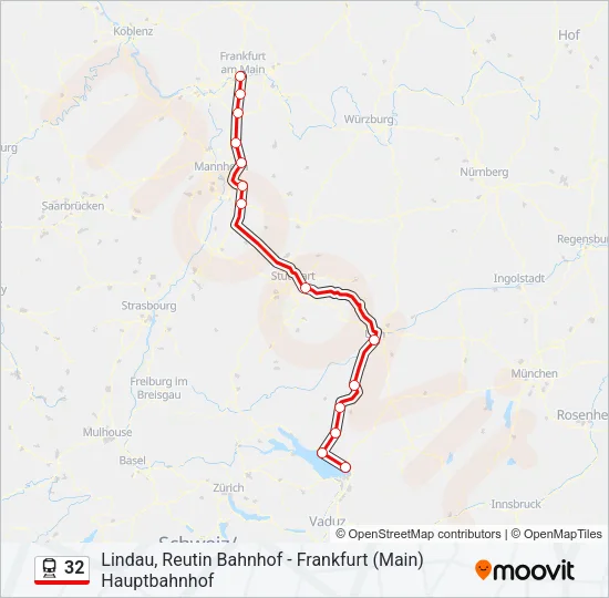 32 Train Line Map