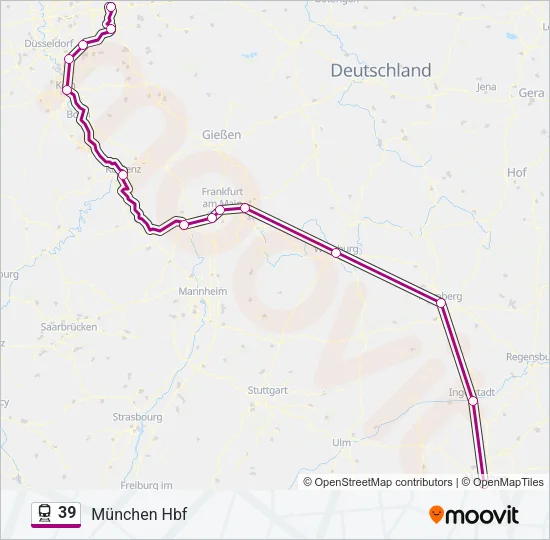 39 Train Line Map