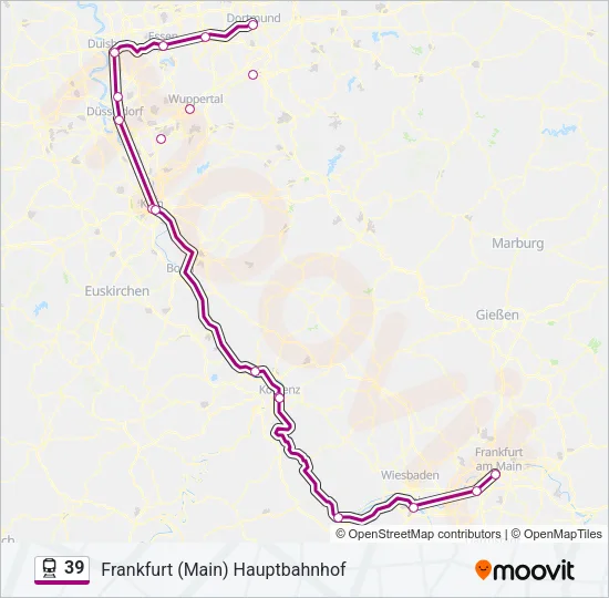 39 Train Line Map