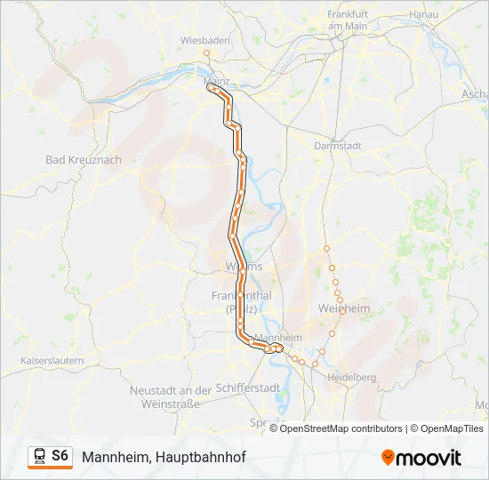 S6 Train Line Map