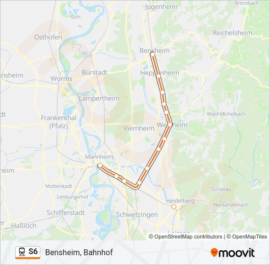 S6 Train Line Map