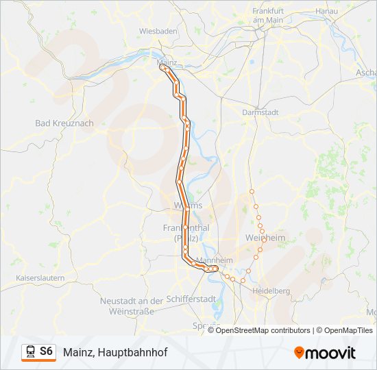 S6 Train Line Map