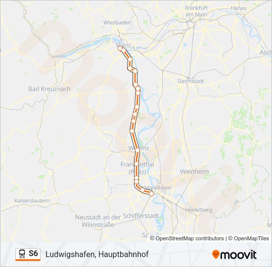 S6 Train Line Map