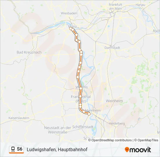 S6 Train Line Map