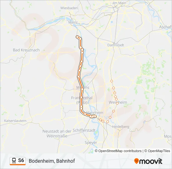 S6 Train Line Map
