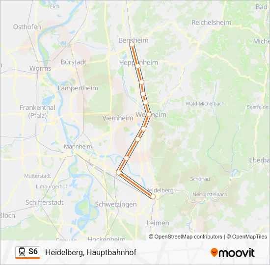 S6 Train Line Map