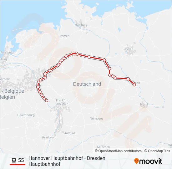 55 Train Line Map