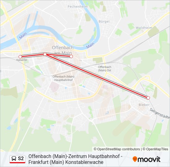 S2 Bus Line Map