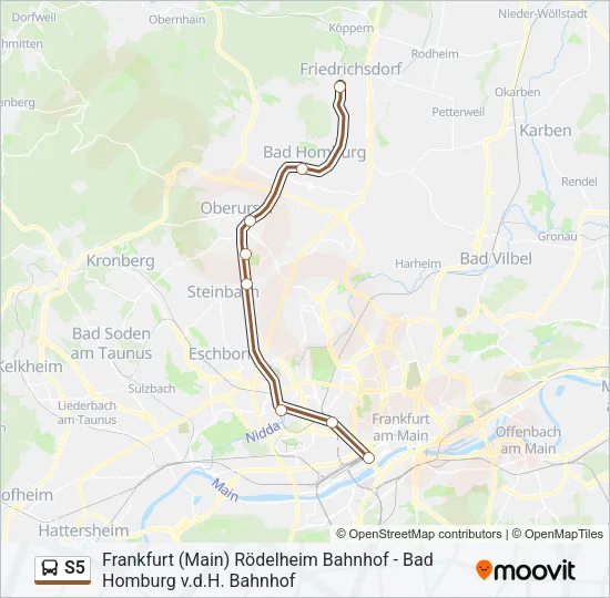 S5 Bus Line Map