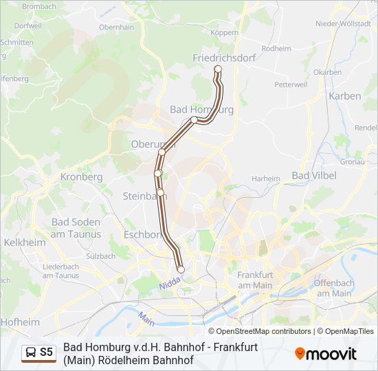 S5 Bus Line Map