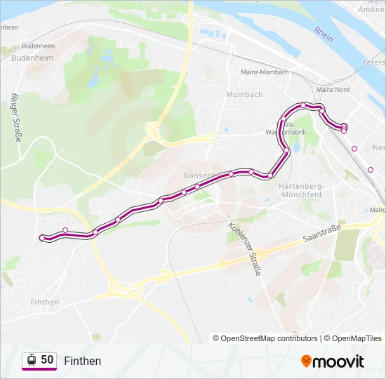 50 Light Rail Line Map