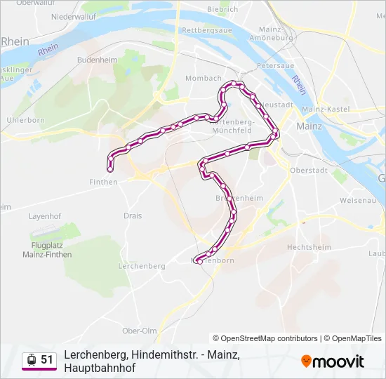 51 Light Rail Line Map
