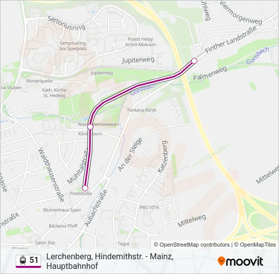 51 Light Rail Line Map
