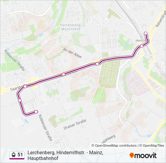 51 Light Rail Line Map