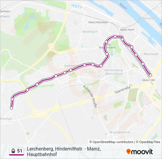 51 Light Rail Line Map