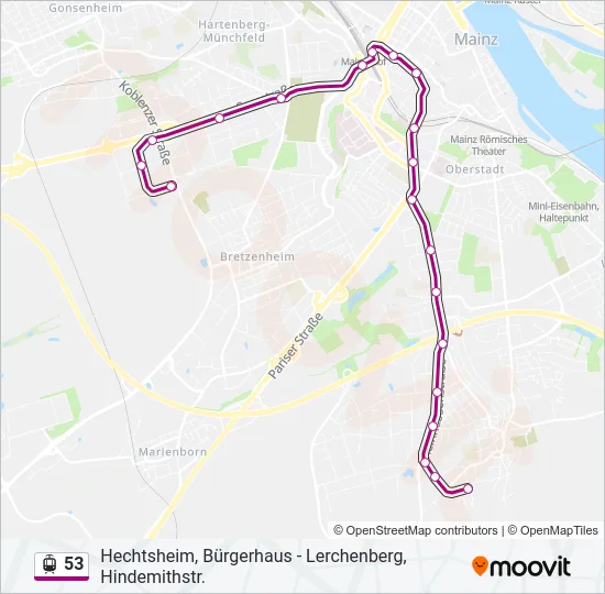 53 Light Rail Line Map