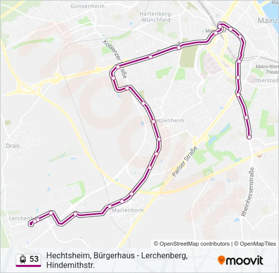 53 Light Rail Line Map