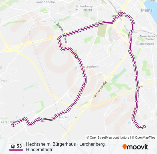 53 Light Rail Line Map