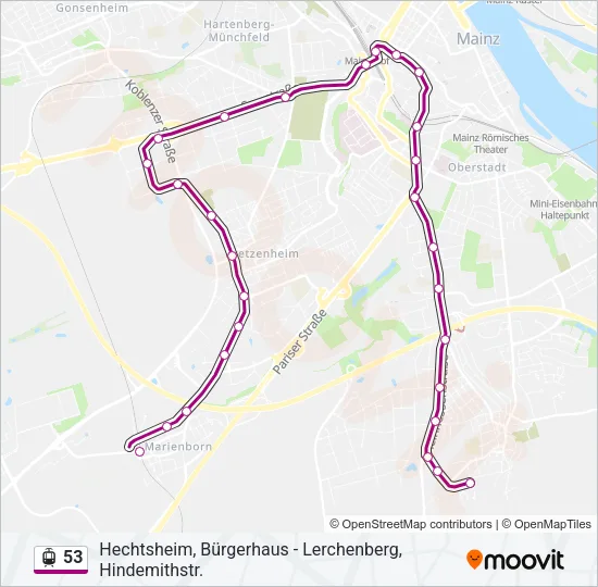 53 Light Rail Line Map