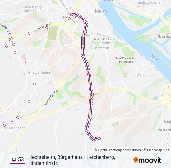 53 Light Rail Line Map