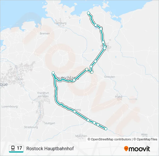 Поезд 17: карта маршрута