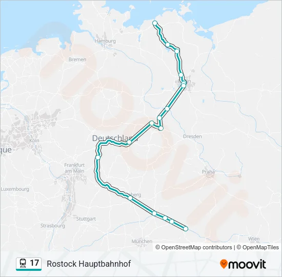 17 Train Line Map