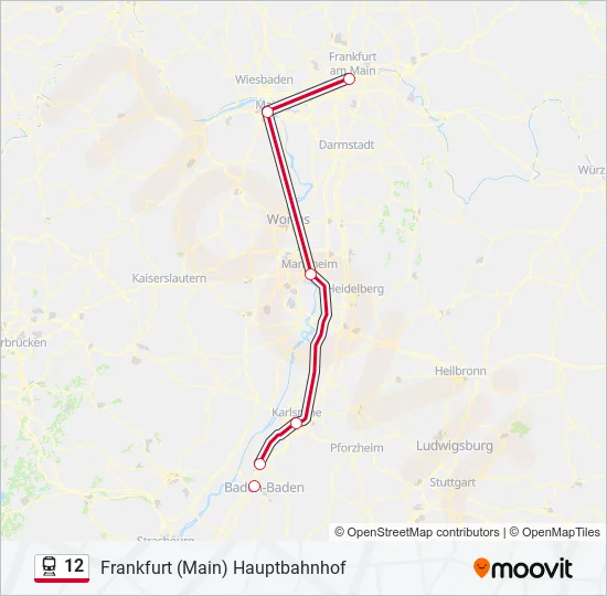 12 Train Line Map