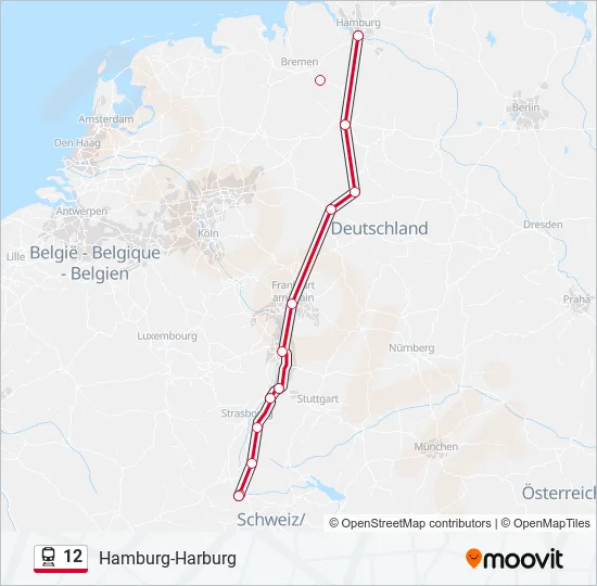 12 Train Line Map