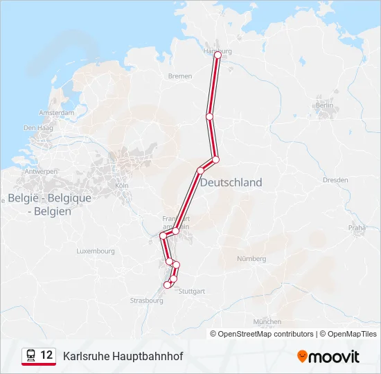 12 Train Line Map