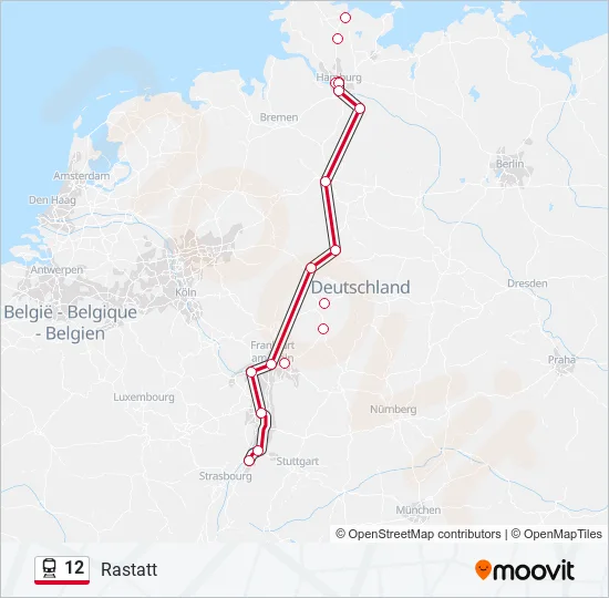 12 Train Line Map