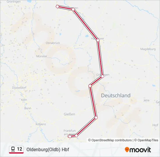 12 Train Line Map