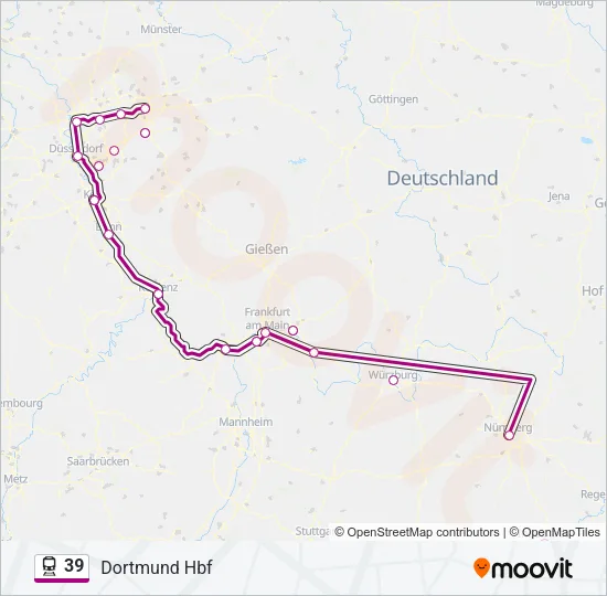 39 Train Line Map