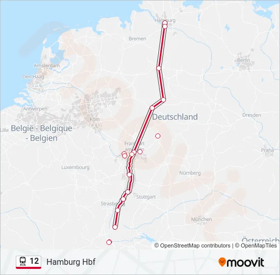 12 Train Line Map