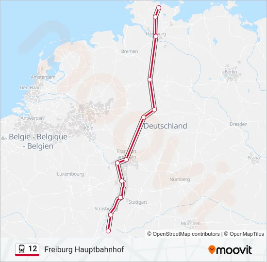 12 Train Line Map
