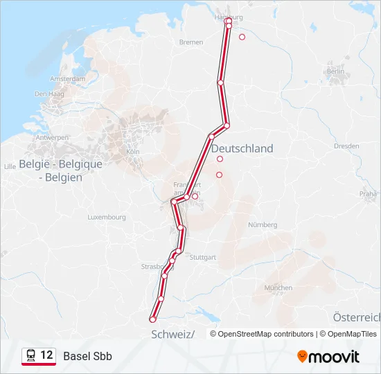 12 Train Line Map