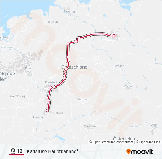 12 Train Line Map