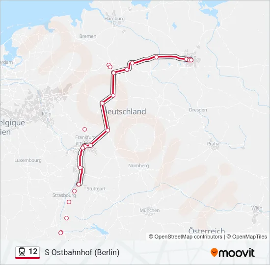 12 Train Line Map