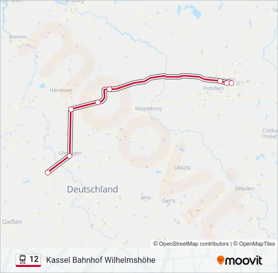 12 Train Line Map