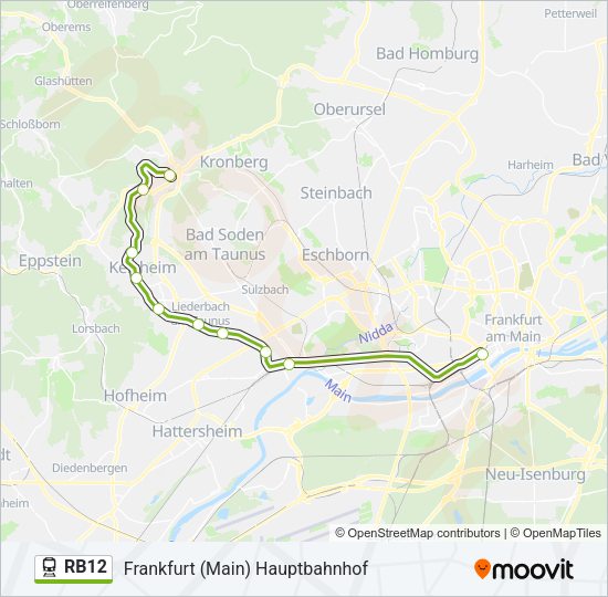 RB12 Train Line Map