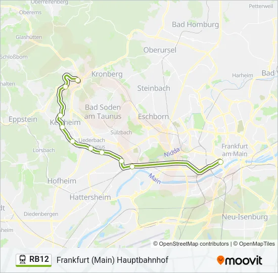 RB12 Train Line Map