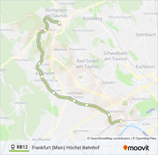 RB12 Train Line Map