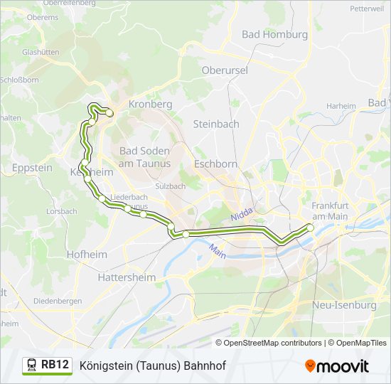 RB12 Train Line Map