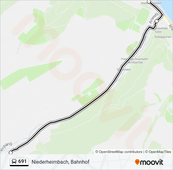 691 Bus Line Map