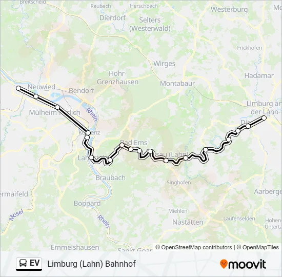 EV Bus Line Map